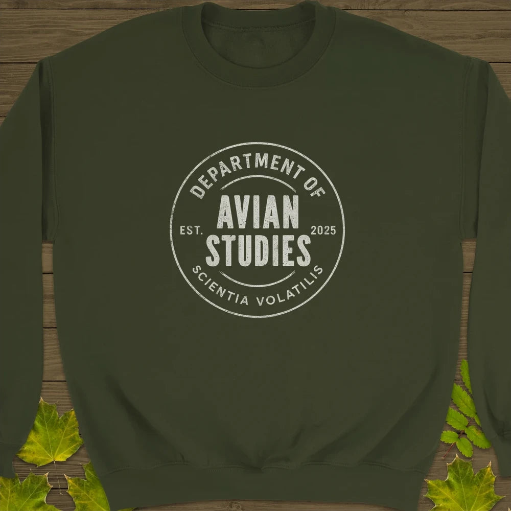 Avian Studies Crewneck Sweatshirt Military Green