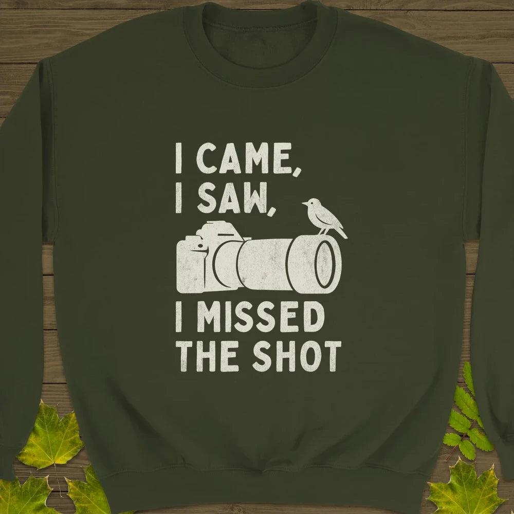 Missed The Shot Crewneck Sweatshirt Military Green