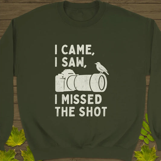 Missed The Shot Crewneck Sweatshirt Military Green