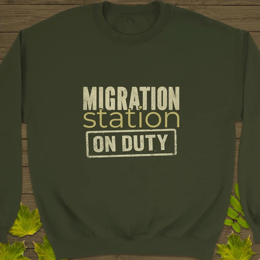 Migration Station Crewneck Sweatshirt Military Green