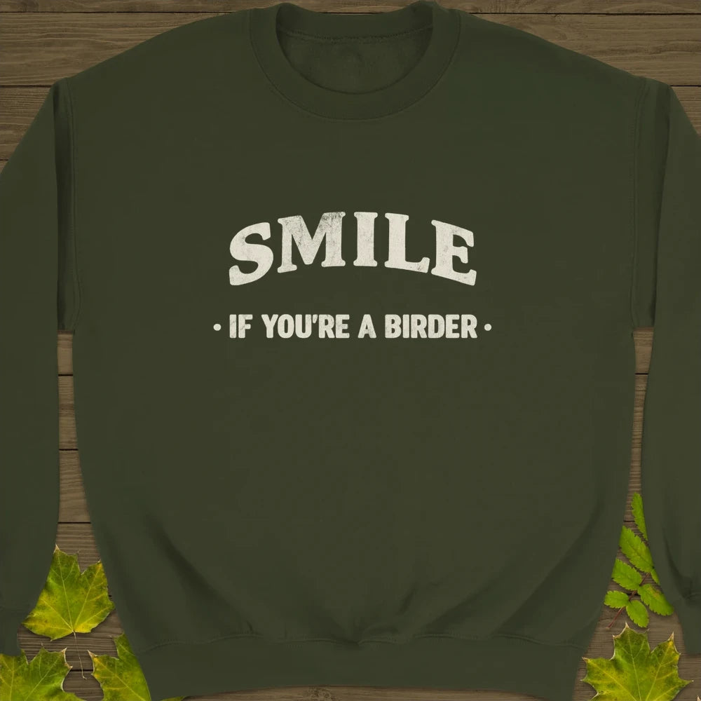 Smile Crewneck Sweatshirt Military Green