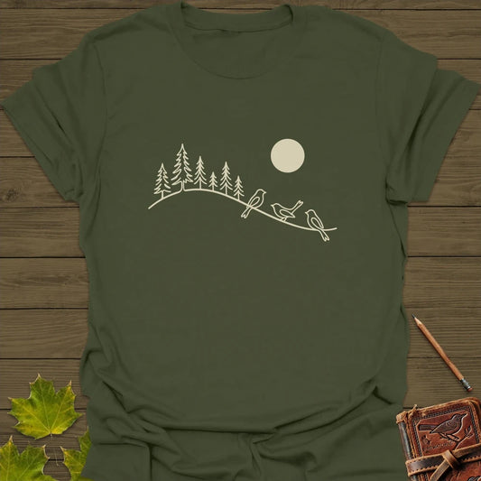 Serene Forest T-Shirt Military Green