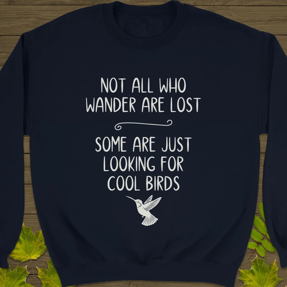Looking For Cool Birds Crewneck Sweatshirt Navy