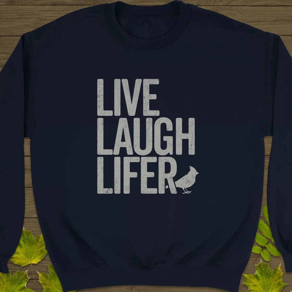 Live, Laugh, Lifer Crewneck Sweatshirt Navy
