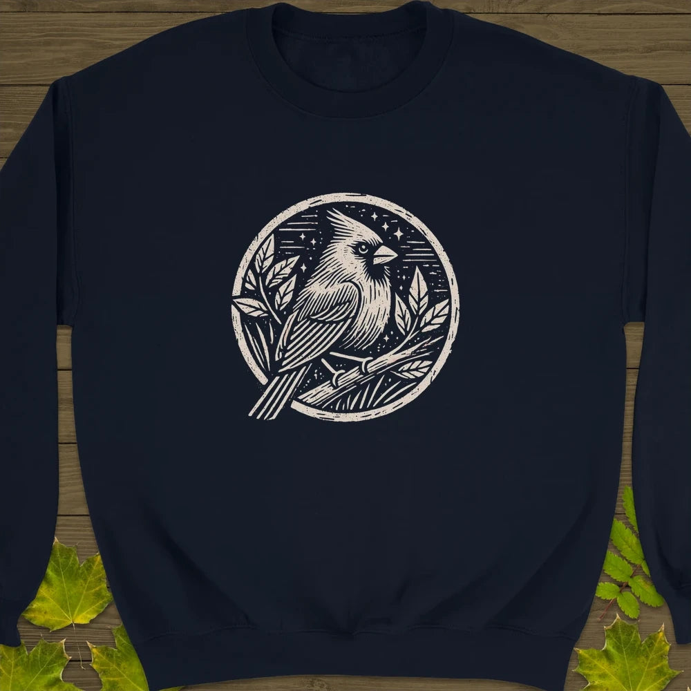 Celestial Cardinal Crewneck Sweatshirt Navy