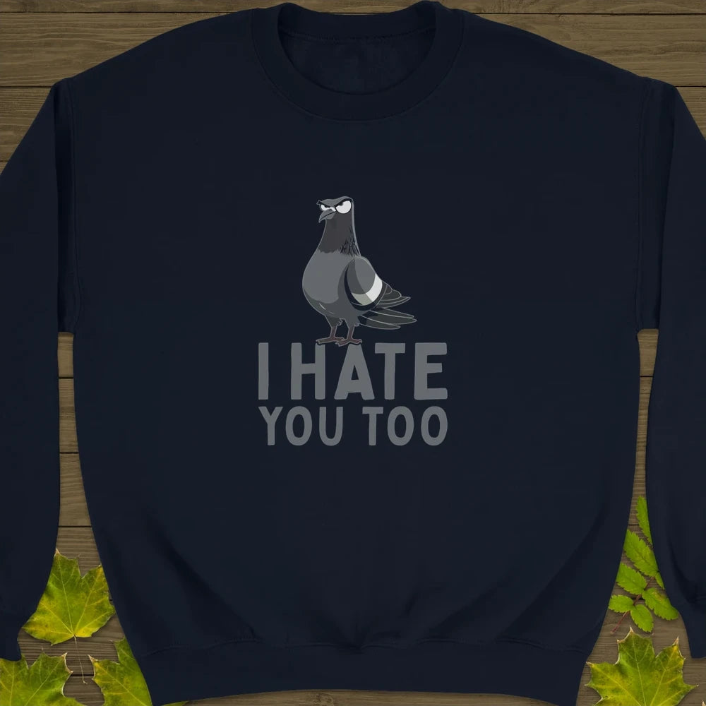 Pigeon With Attitude Crewneck Sweatshirt Navy