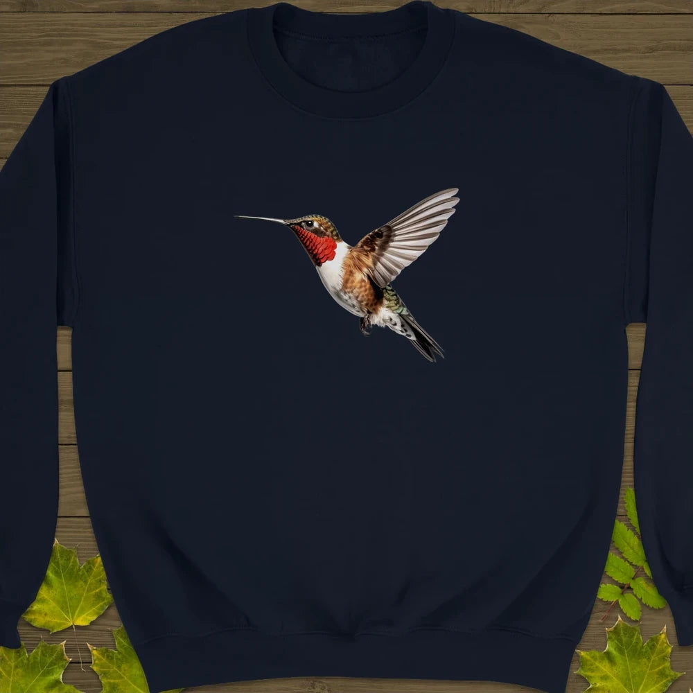 Ruby-throated Hummingbird Crewneck Sweatshirt Navy