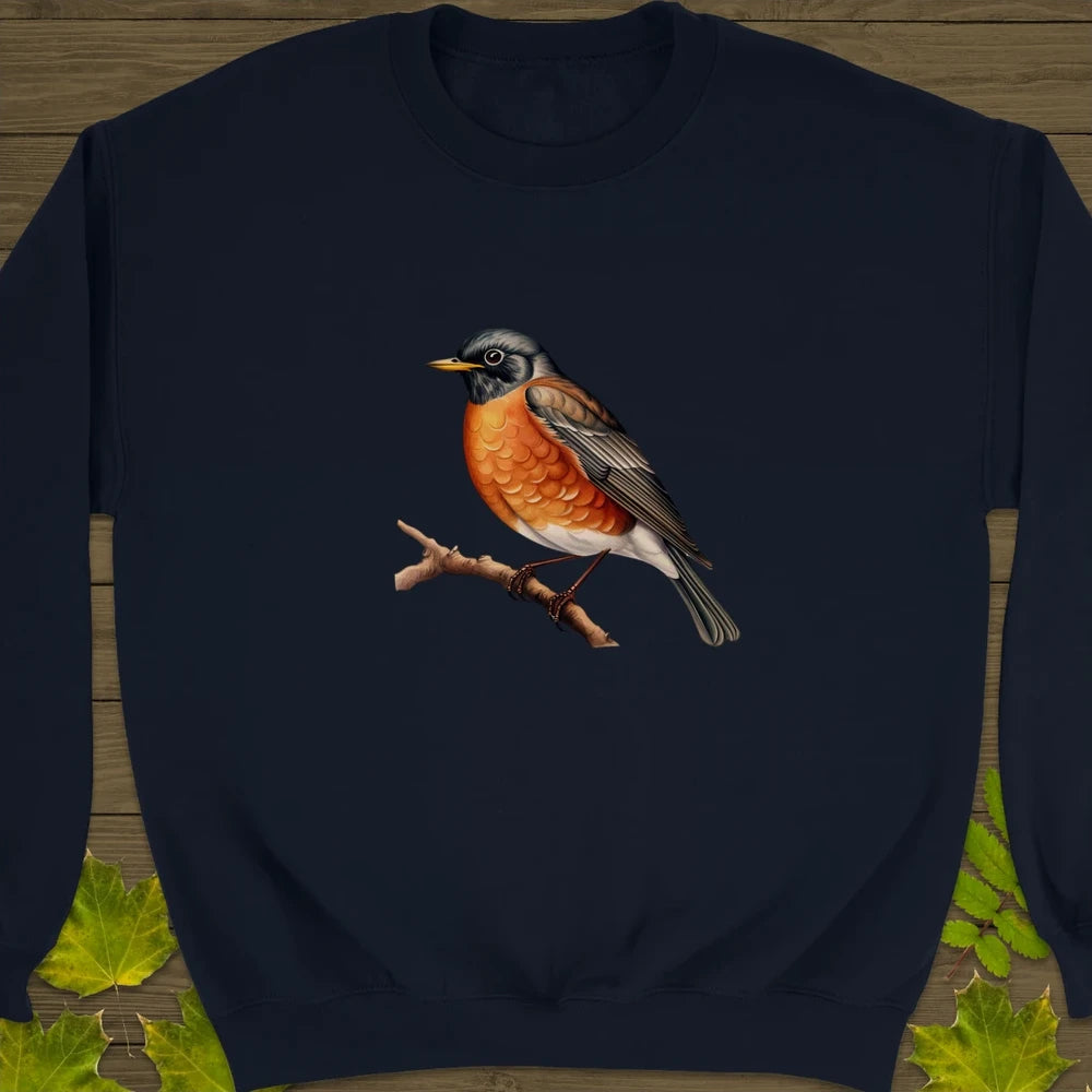 Artistic American Robin Crewneck Sweatshirt Navy