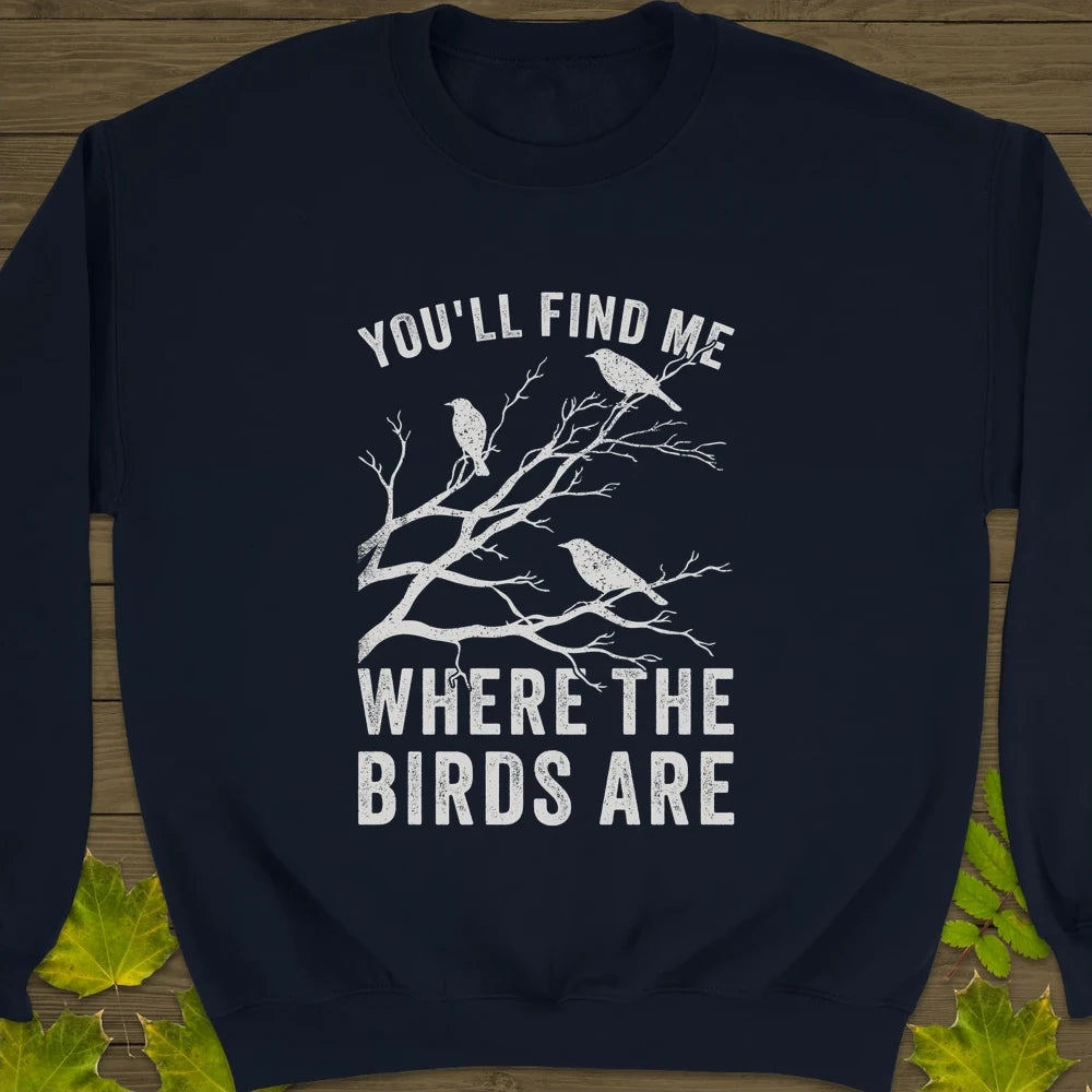 Where The Birds Are Crewneck Sweatshirt Navy