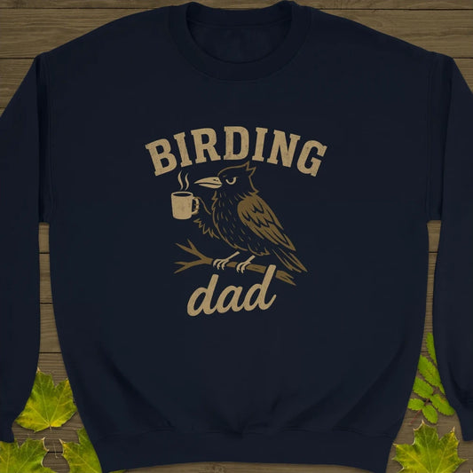 Birding Dad Crewneck Sweatshirt Navy