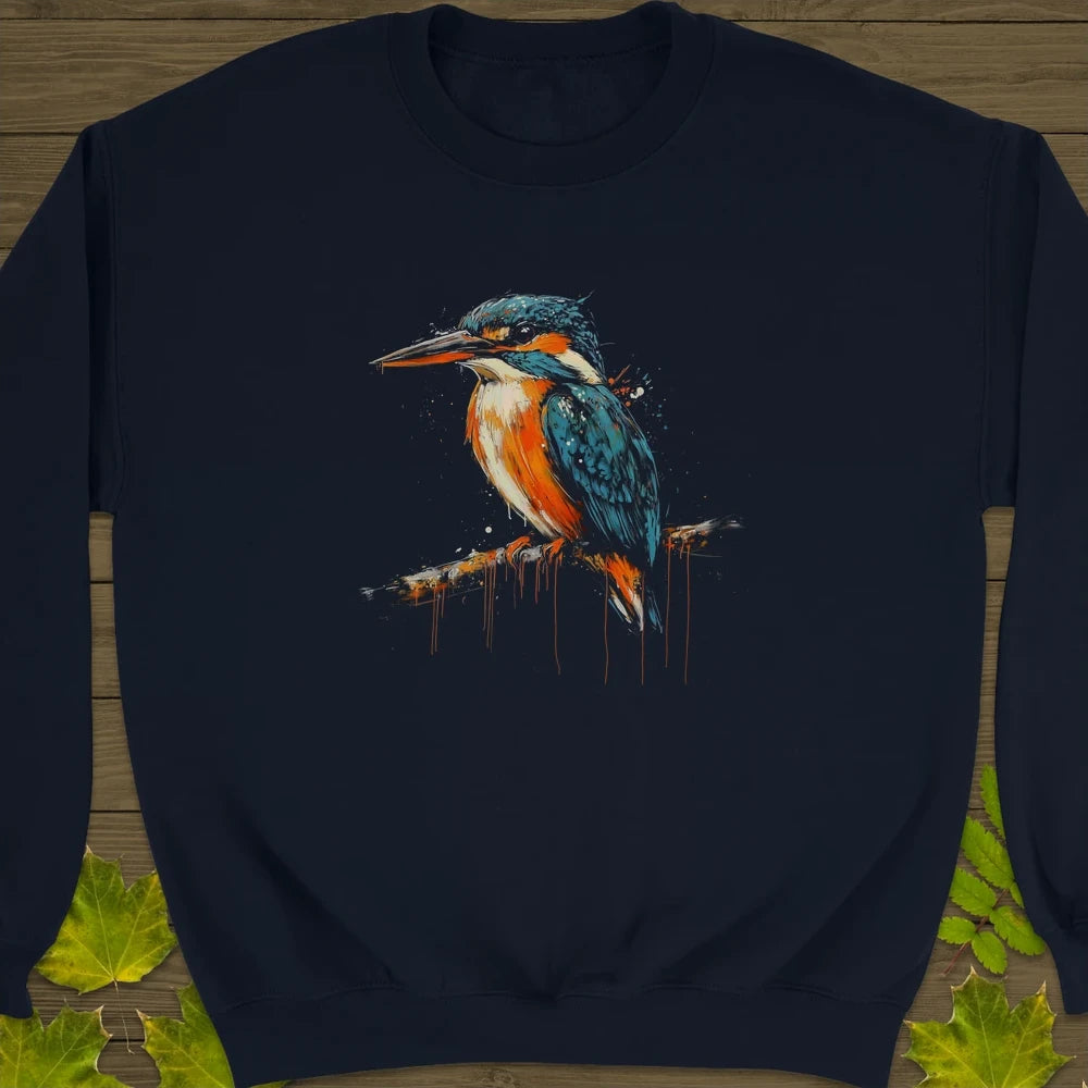 Graffiti Kingfisher Crewneck Sweatshirt Navy