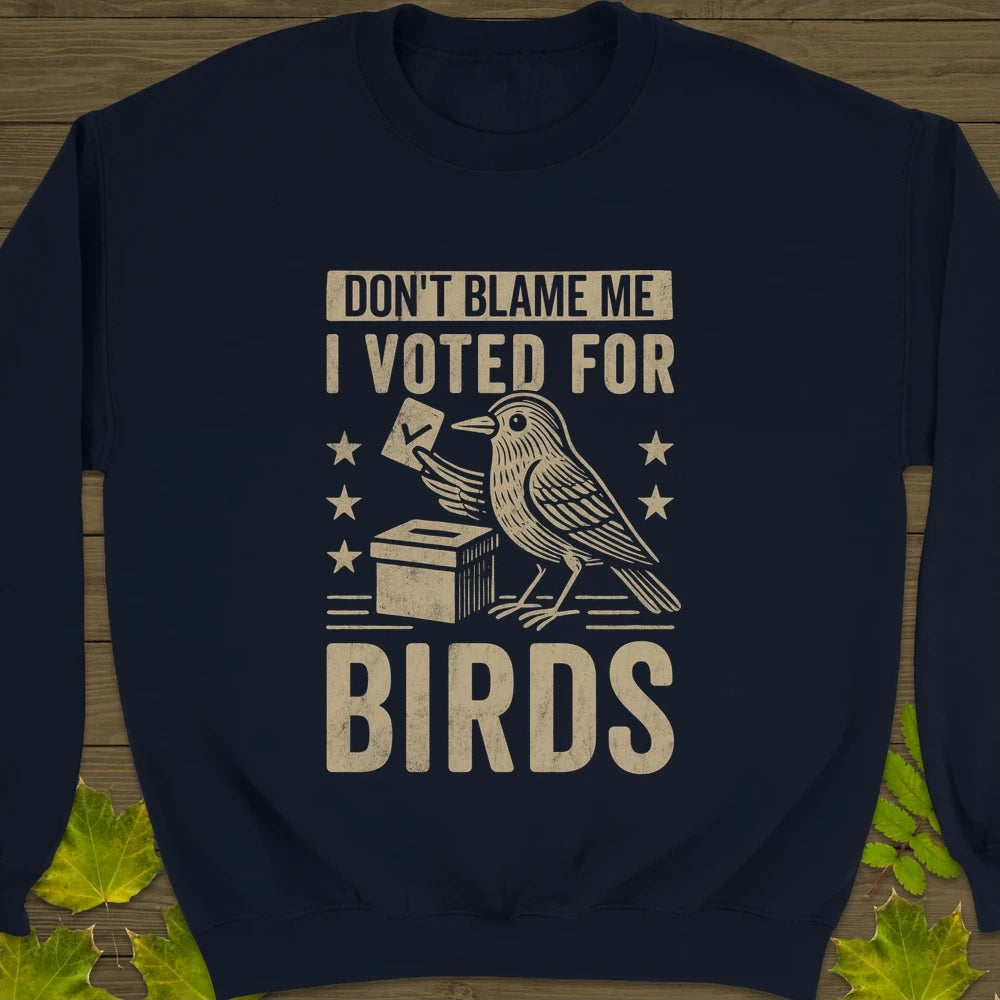 Voted For Birds Crewneck Sweatshirt Navy