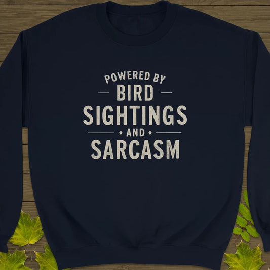 Birds and Sarcasm Crewneck Sweatshirt Navy