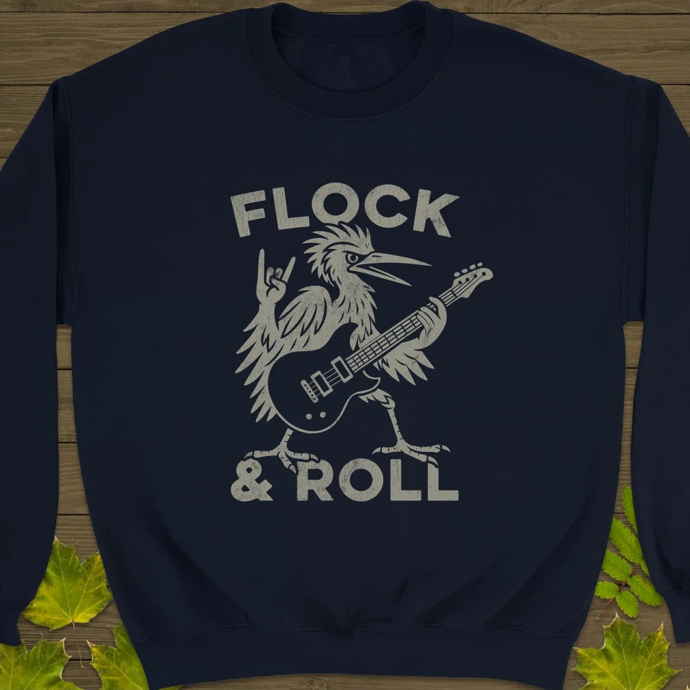 Flock & Roll Crewneck Sweatshirt Navy
