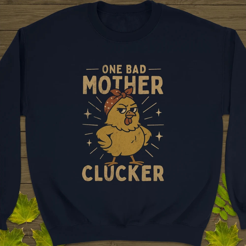 Mother Clucker Crewneck Sweatshirt Navy