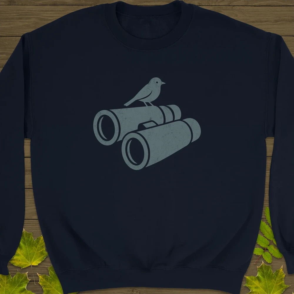 Bird on Bins Crewneck Sweatshirt Navy