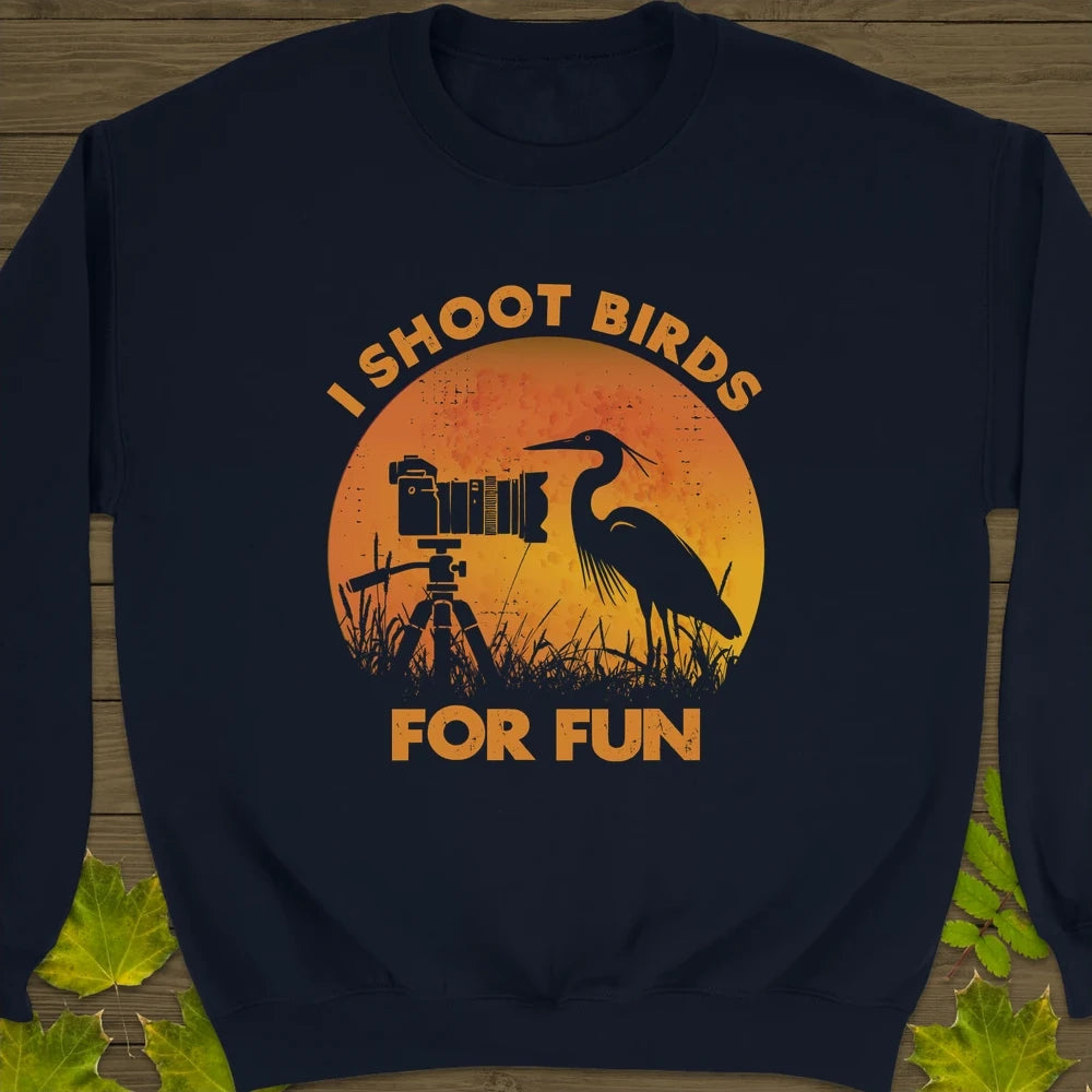 I Shoot Birds Crewneck Sweatshirt Navy