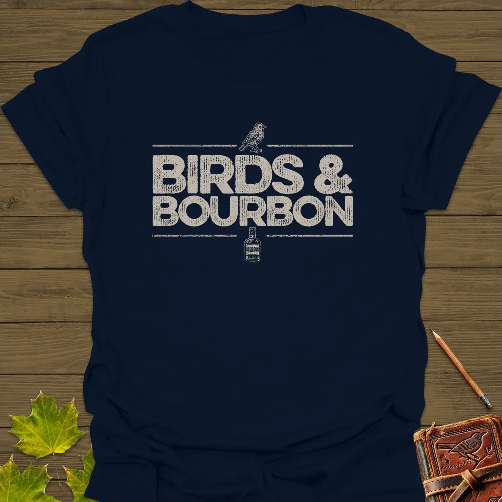 Birds & Bourbon T-Shirt Navy