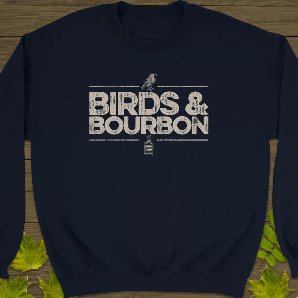 Birds & Bourbon Crewneck Sweatshirt Navy