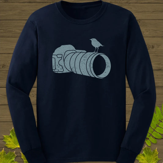 Retro Bird Photography Long Sleeve Navy