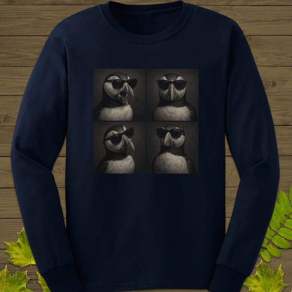 Photo Booth Puffin Long Sleeve Navy