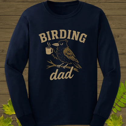 Birding Dad Long Sleeve Navy