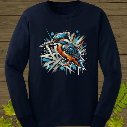 Urban Wildlife Kingfisher Long Sleeve Navy