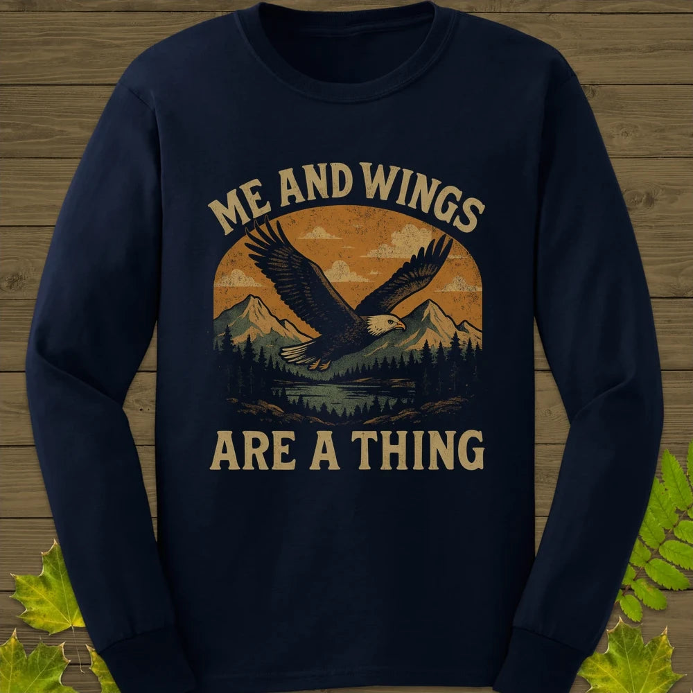 Me and Wings Long Sleeve Navy
