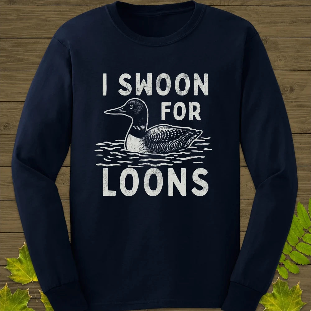 Swoon For Loons Long Sleeve Navy