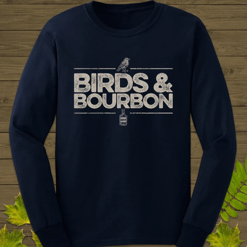 Birds & Bourbon Long Sleeve Navy