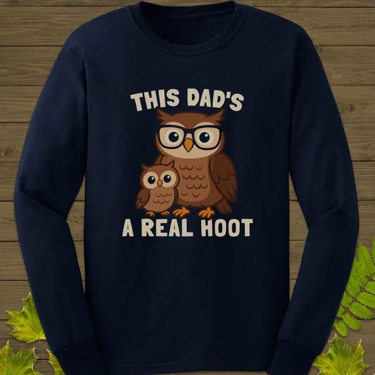 Dad's A Hoot Long Sleeve Navy
