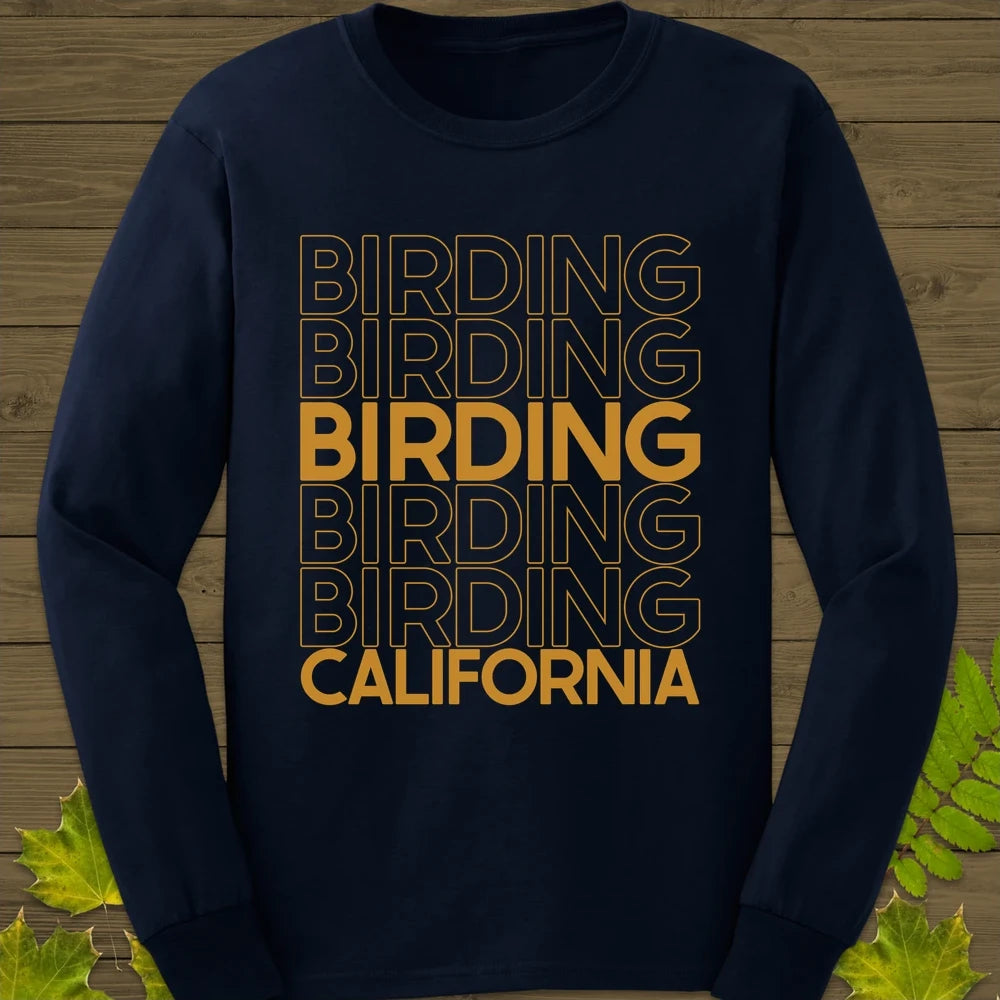 Birding California Long Sleeve Navy