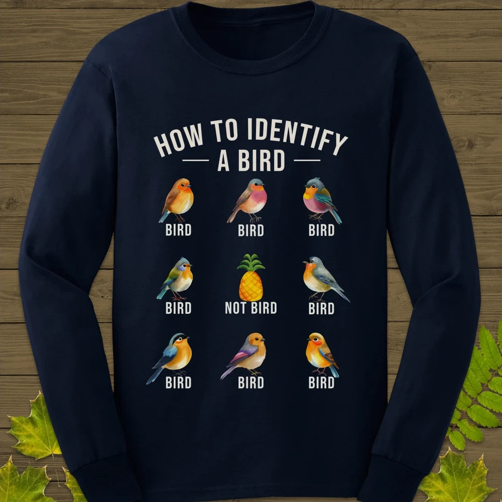 Identify A Bird Long Sleeve Navy