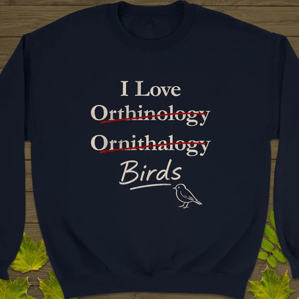 I Love Orthinology Crewneck Sweatshirt Navy