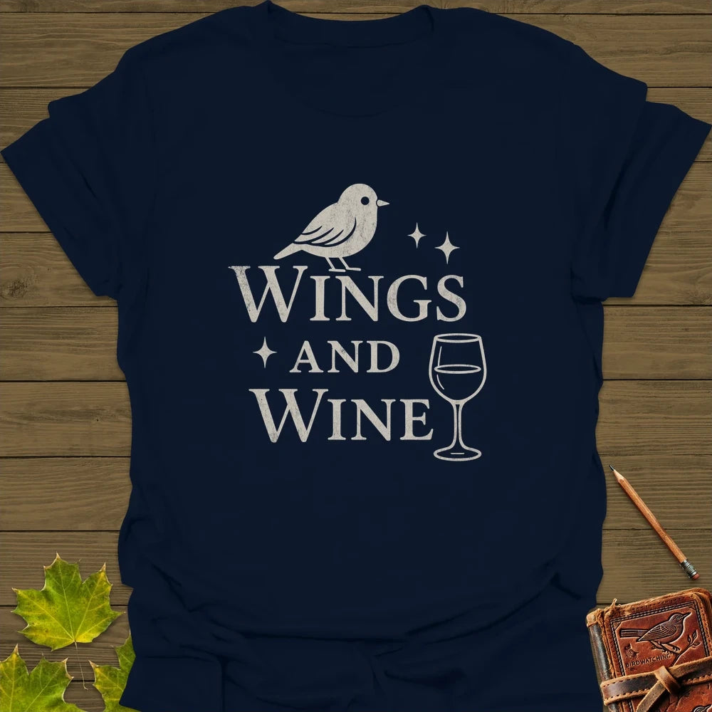 Wings and Wine T-Shirt Navy