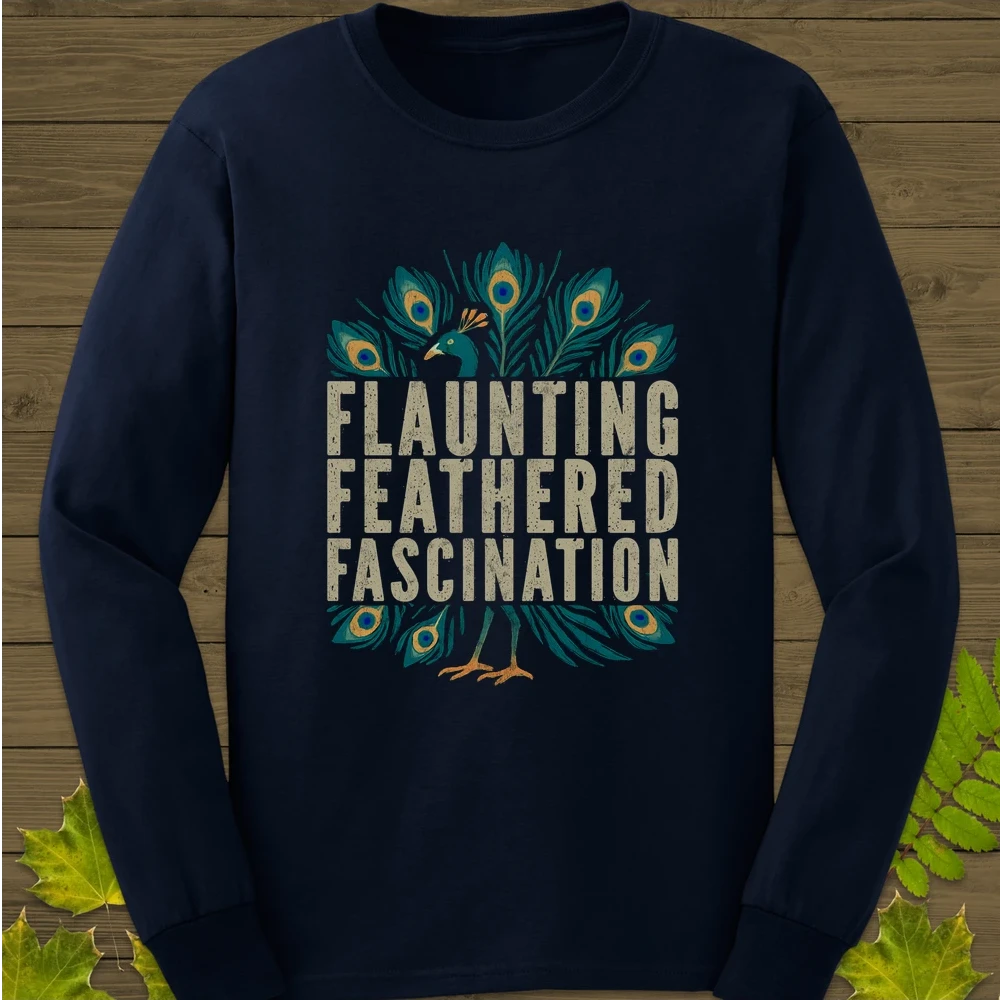 Feathered Fascination Long Sleeve Navy