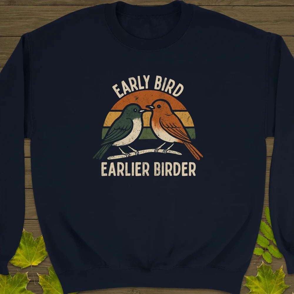 Earlier Birder Crewneck Sweatshirt Navy