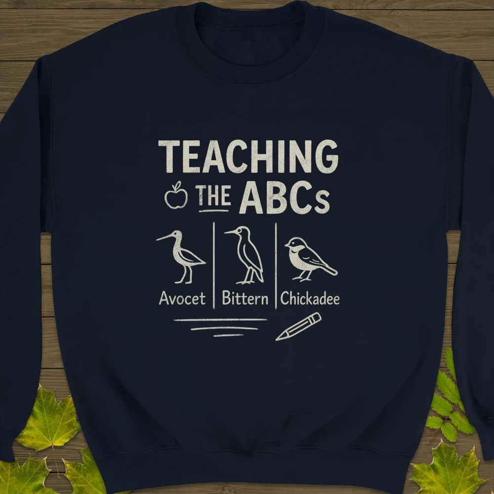 Teaching The ABCs Crewneck Sweatshirt Navy