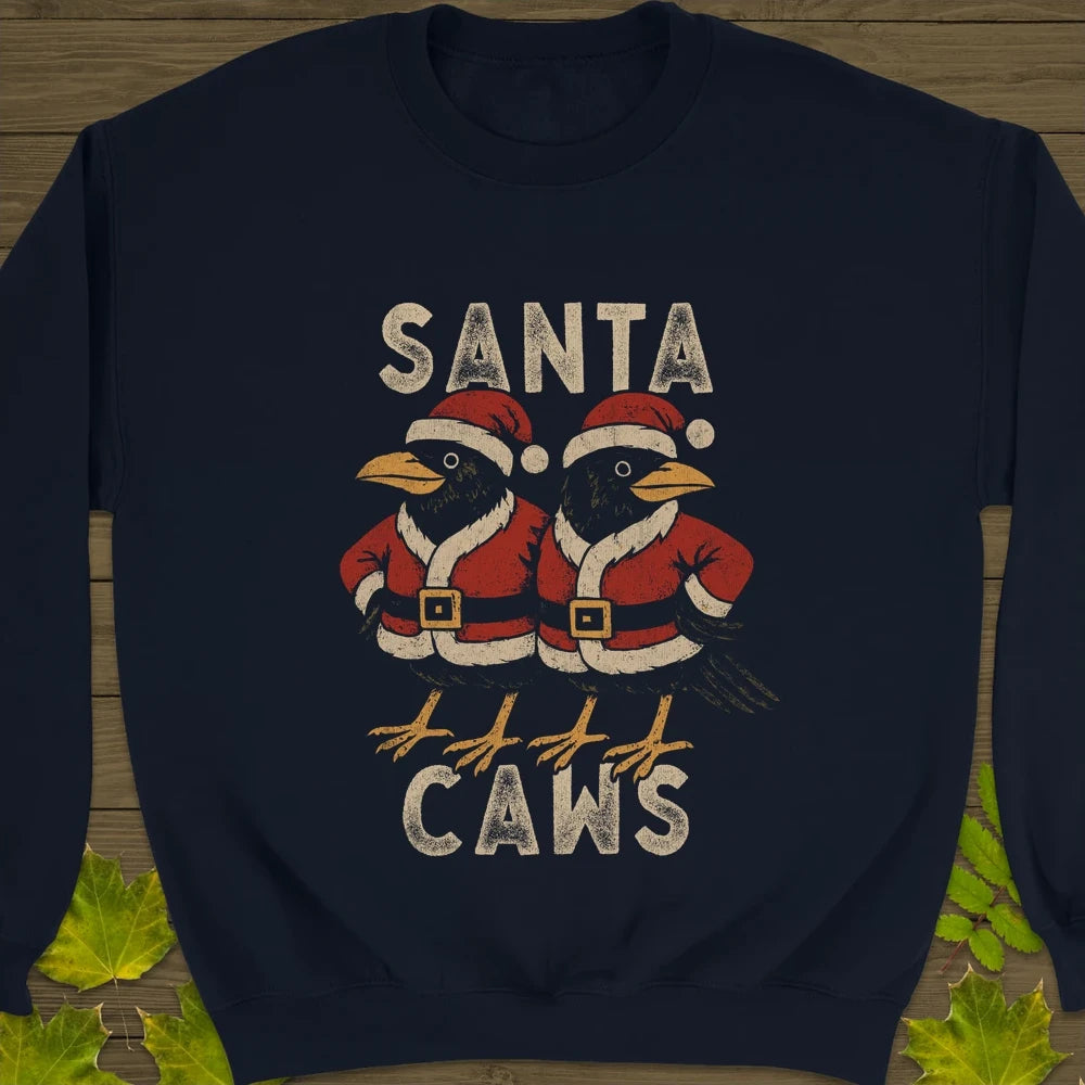 Santa Caws Crewneck Sweatshirt Navy