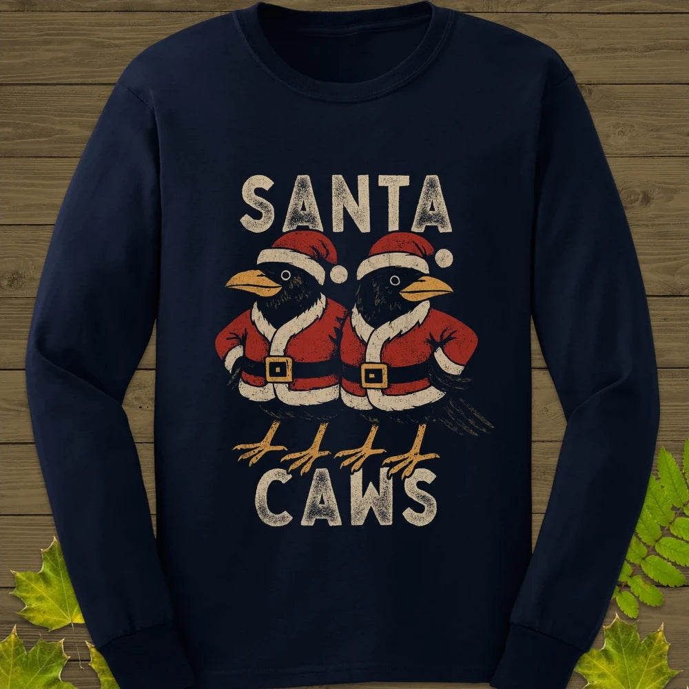 Santa Caws Long Sleeve Navy