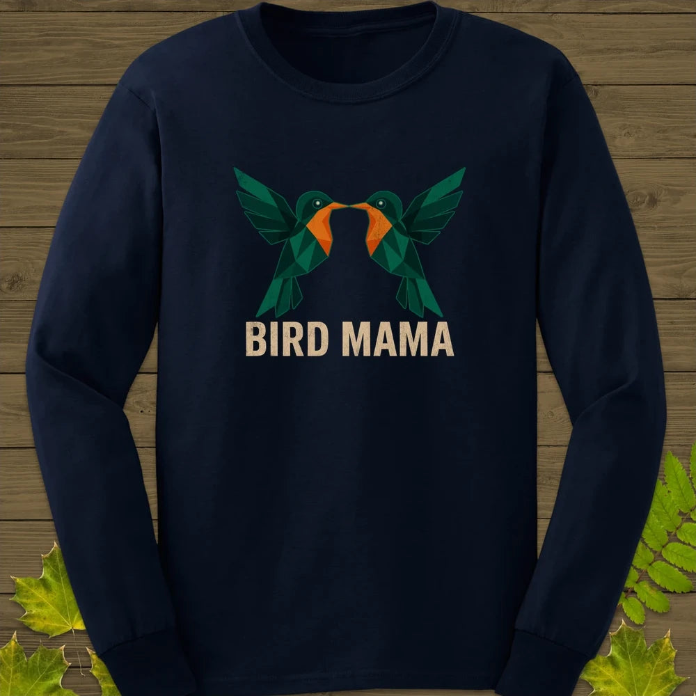 Bird Mama Long Sleeve Navy