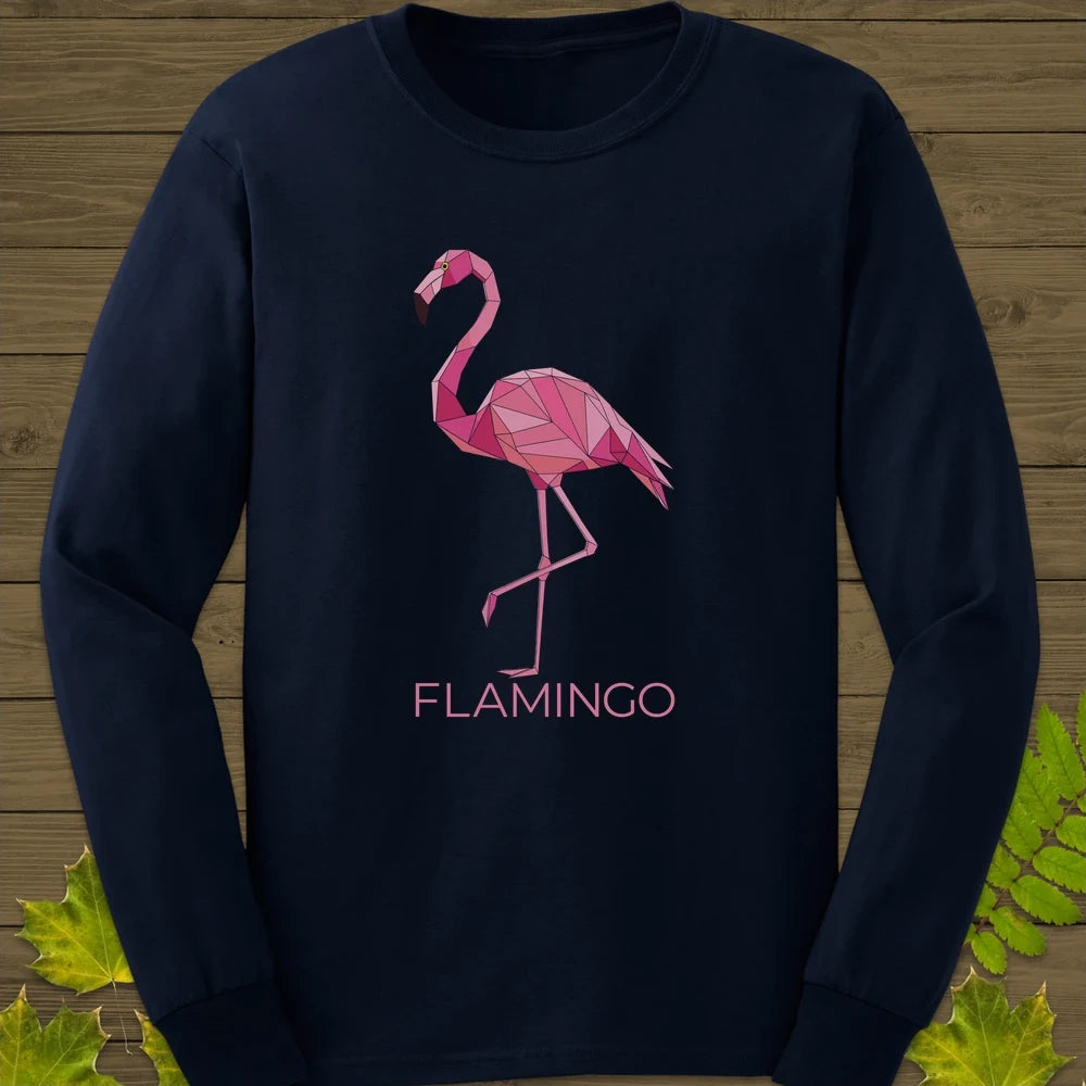 Flamingo Flair Long Sleeve Navy