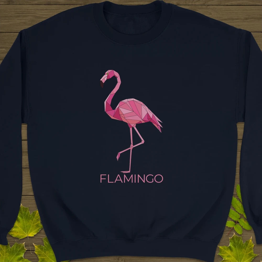 Flamingo Flair Crewneck Sweatshirt Navy