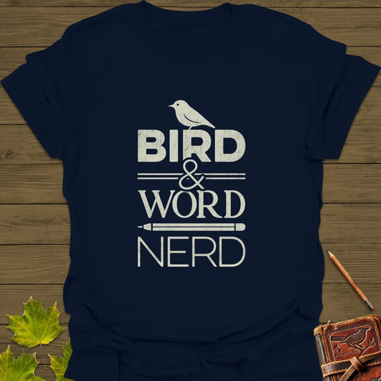 Bird Word Nerd T-Shirt Navy