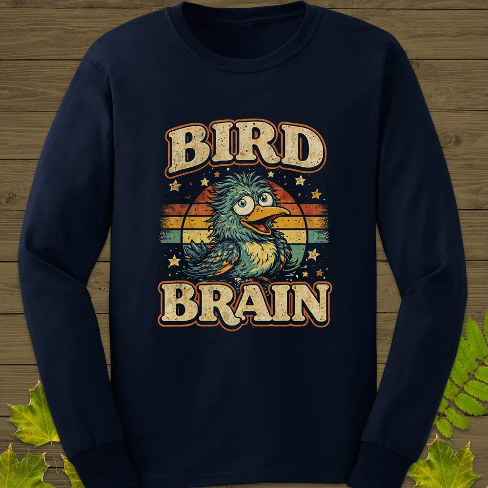 Bird Brain Long Sleeve - Navy