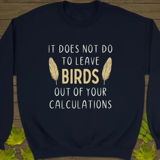 Bird Calculations Crewneck Sweatshirt Navy