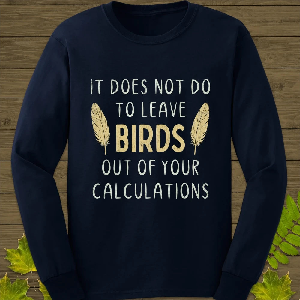 Bird Calculations Long Sleeve Navy