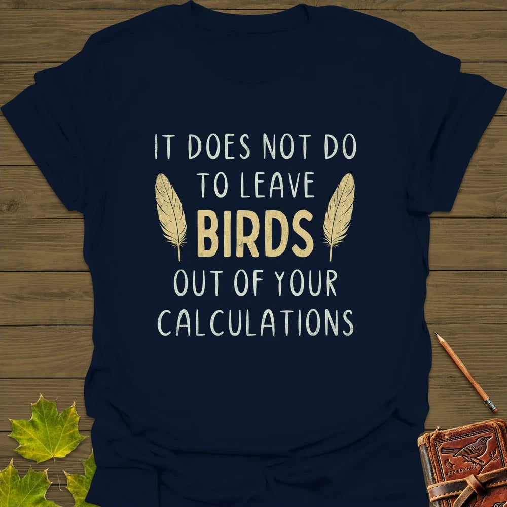 Bird Calculations T-Shirt Navy