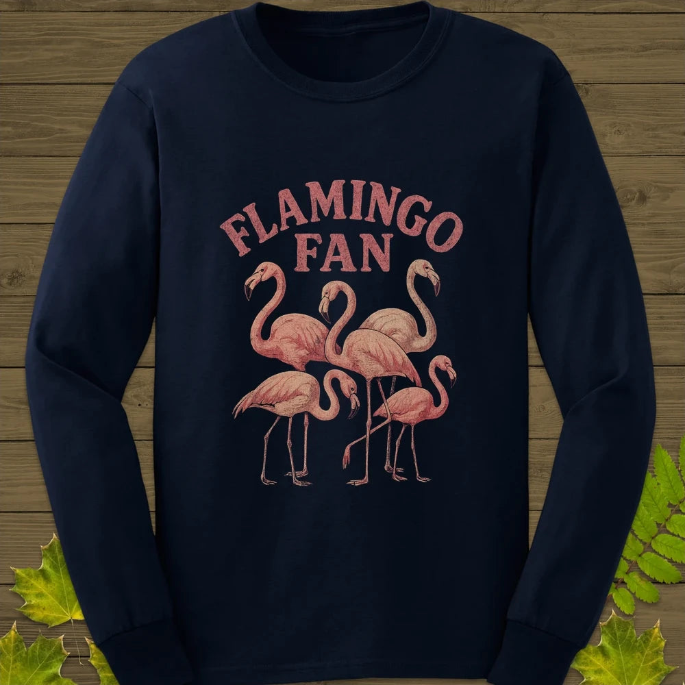 Flamingo Fan Long Sleeve Navy