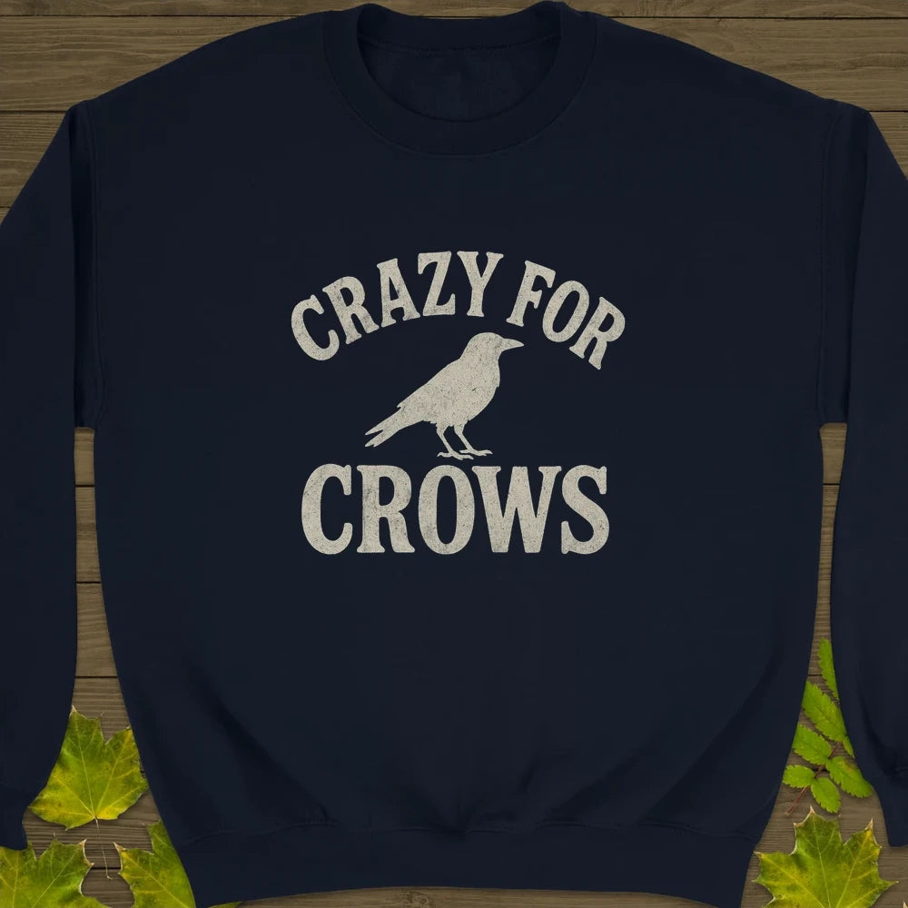 Crazy For Crows Crewneck Sweatshirt Navy
